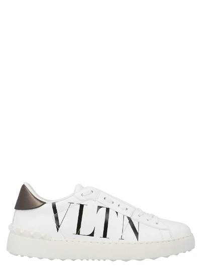 Shop Valentino Open Shoes In White/black