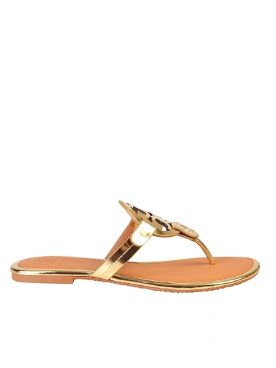Shop Tory Burch Miller Sandals In Gold