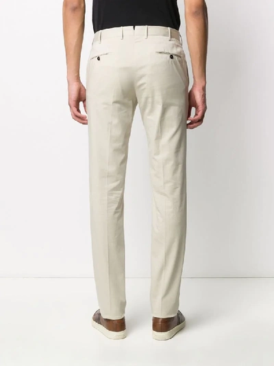 Shop Pt01 Straight-leg Tailored Trousers In Neutrals