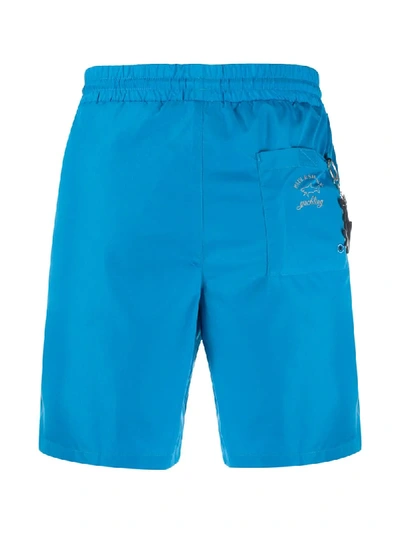 Shop Paul & Shark Logo Swim Shorts In Blue