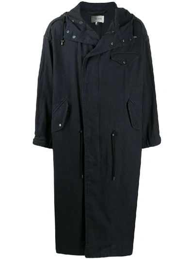 Shop Isabel Marant Brentano Oversized Hooded Coat In Black