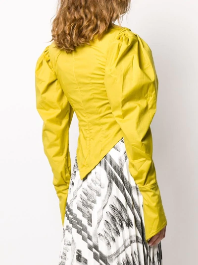 Shop Thebe Magugu Sulphur Blouse In Yellow