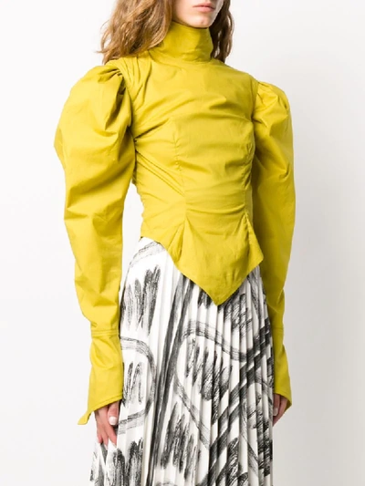 Shop Thebe Magugu Sulphur Blouse In Yellow