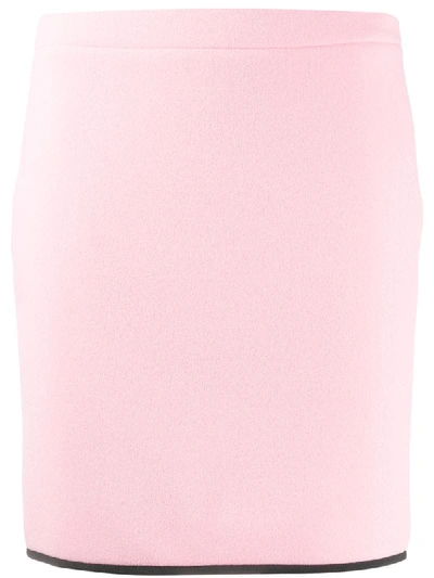 Shop Moschino Contrast Trim Skirt In Pink