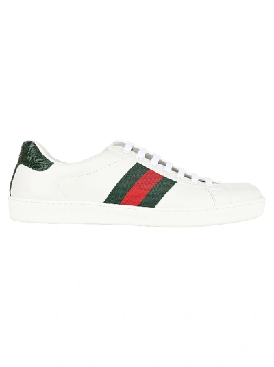 Shop Gucci Ace Leather Sneaker In 9071