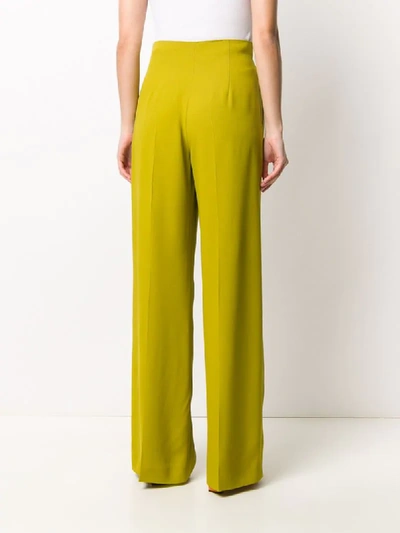 Alberta Ferretti Wide-leg Trousers In Green