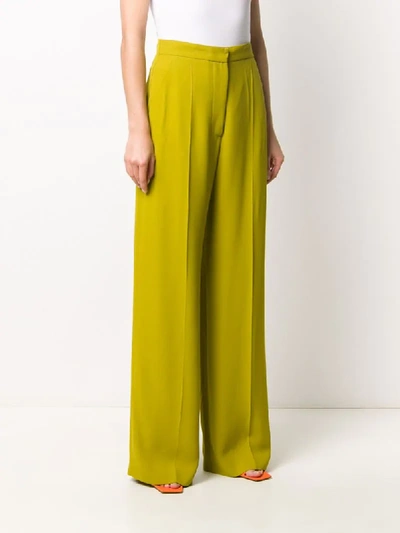 Alberta Ferretti Wide-leg Trousers In Green