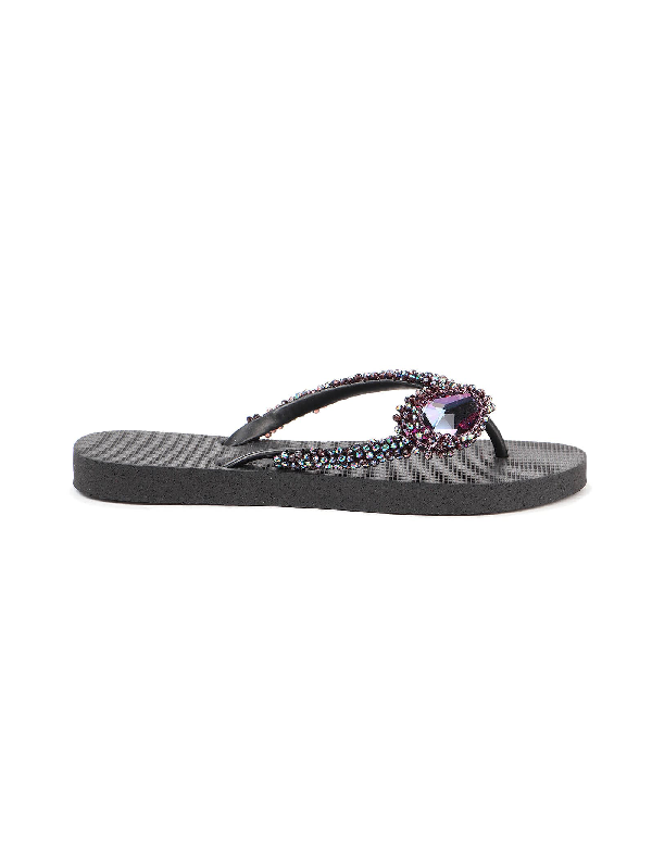jewelled flip flops