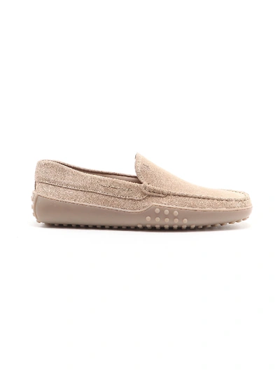 Shop Tod's Gommino Loafer In Beige Scuro