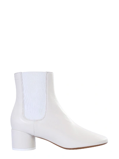 Shop Mm6 Maison Margiela Chelsea Ankle Boots In Bianco