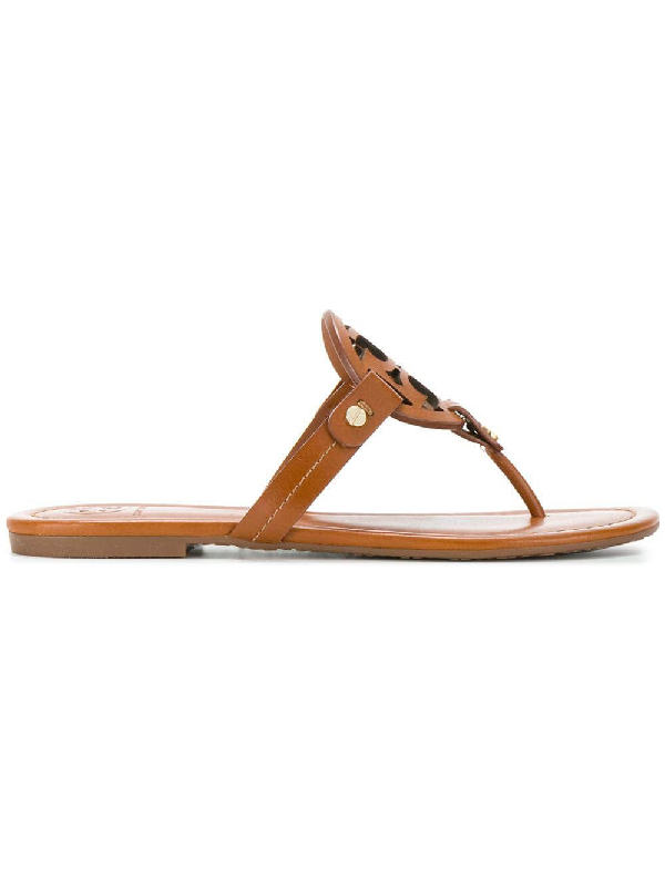 tory burch brown flip flops