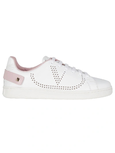 Shop Valentino Sneakers In Biancowaterrose