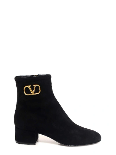 Shop Valentino Ankle Boots In Nero