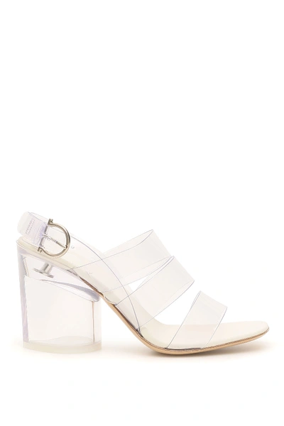 Shop Ferragamo Trezze Pvc Sandals 85 In New Bianco Ottico (white)