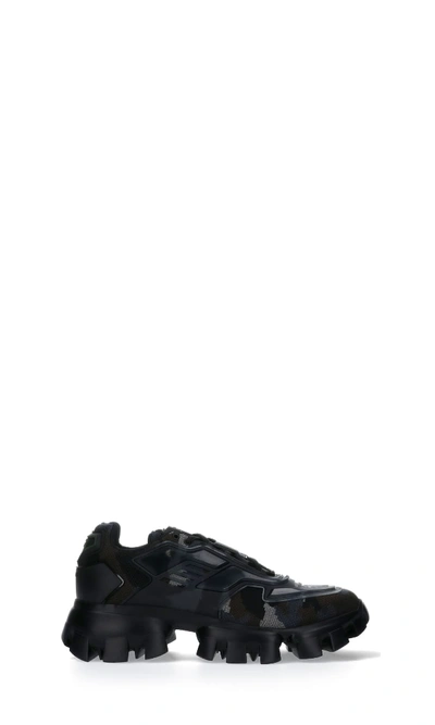 Shop Prada Knit Cloudbust Thunder Sneakers In Grey