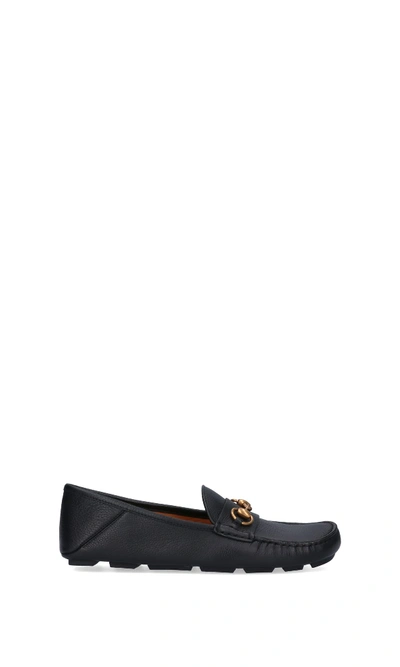 Shop Gucci Driver Loafers In Black