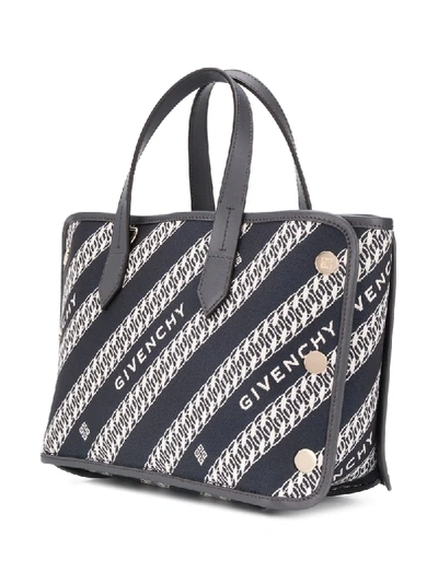 Shop Givenchy Chain Bond Tote Bag In Blue