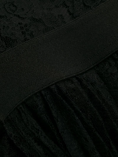 Shop Philipp Plein V-neck Lace Dress In Black