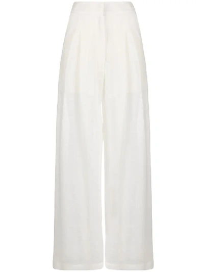 Le Kasha Sohag High Waisted Pants In White