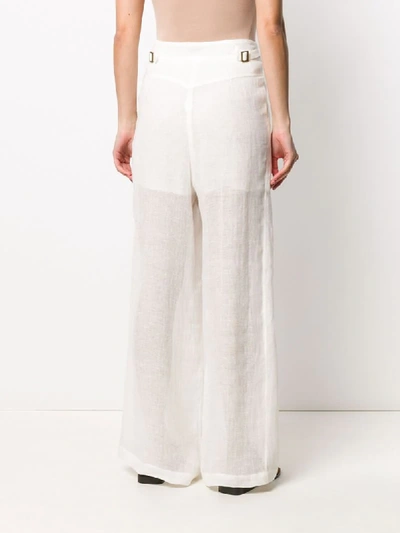 Le Kasha Sohag High Waisted Pants In White