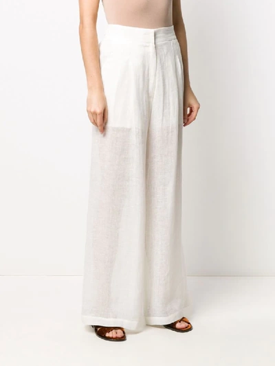 Le Kasha Sohag High Waisted Pants In White