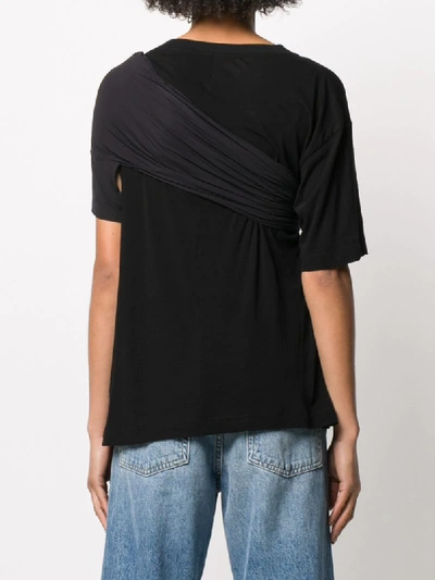 Shop Ben Taverniti Unravel Project Chest Strap T-shirt In Black