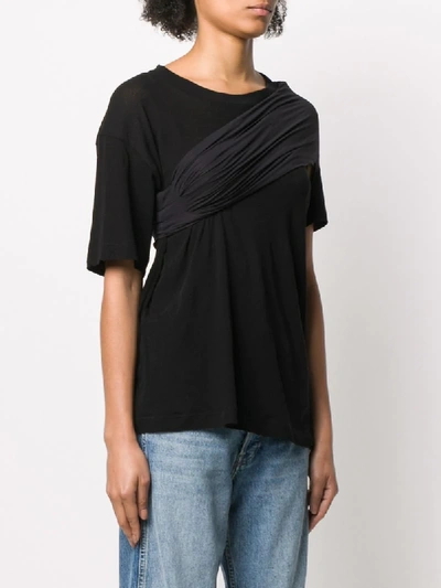 Ben Taverniti Unravel Project Chest Strap T-shirt In Black
