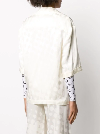 Shop Off-white Splatter-effect Polka Dot Top In Neutrals