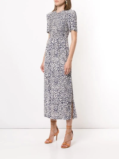 Shop Baum Und Pferdgarten Adamaris Leopard-print Dress In Blue