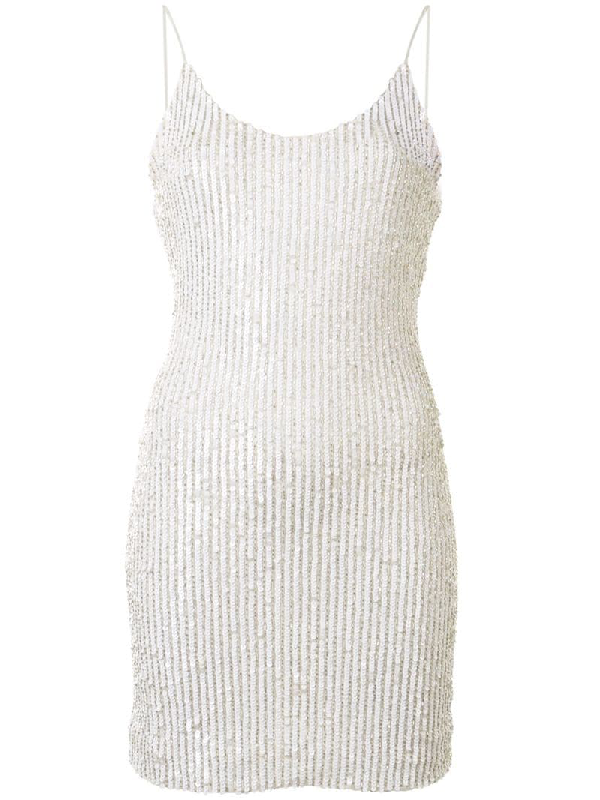 white sequin mini dress