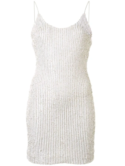 Shop Alice And Olivia Nelle Sequin Mini Dress In White