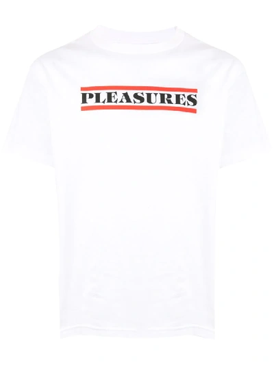 Shop Pleasures Surrender Logo T-shirt In White