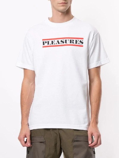 Shop Pleasures Surrender Logo T-shirt In White