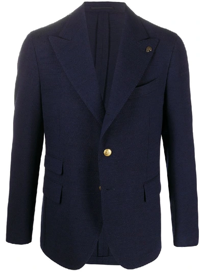 GABRIELE PASINI LONG SLEEVE WOVEN-DETAIL BLAZER 