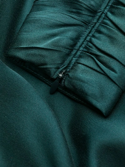 Shop Zimmermann Wrap Silk Mini Dress In Green