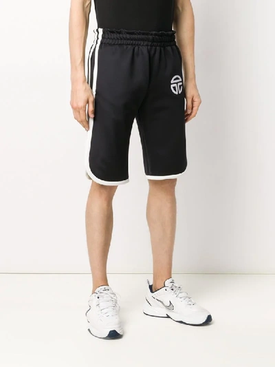 Telfar Logo Print Track Shorts In Black