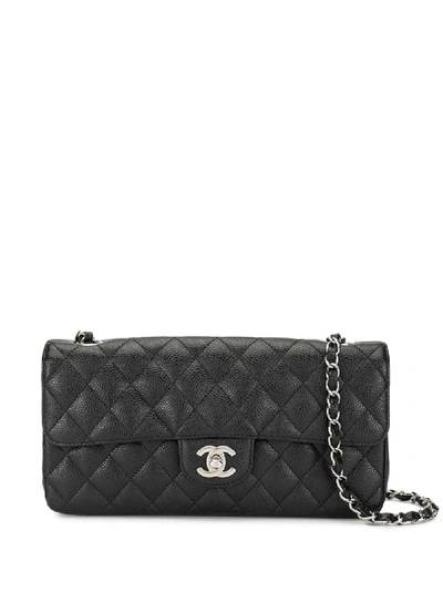 Pre-owned Chanel Cc 绗缝单肩包 In Black