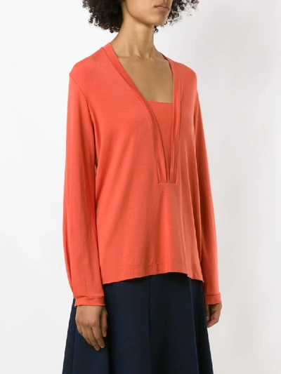 Shop Alcaçuz Rober Basic Blouse In Orange