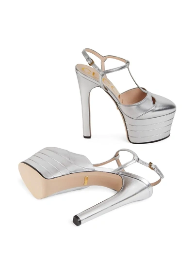 Shop Gucci Metallic Platform Pump