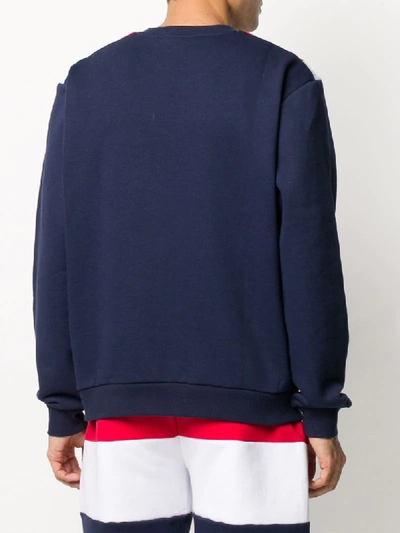 Shop Fila Juda Colour Block Sweatshirt In Blue