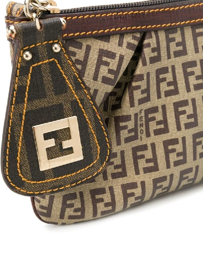 Pre-owned Fendi Ff Monogram Shoulder Bag In Neutrals