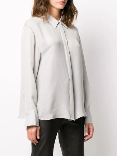 Max & Moi Soie Silk Blouse In Grey