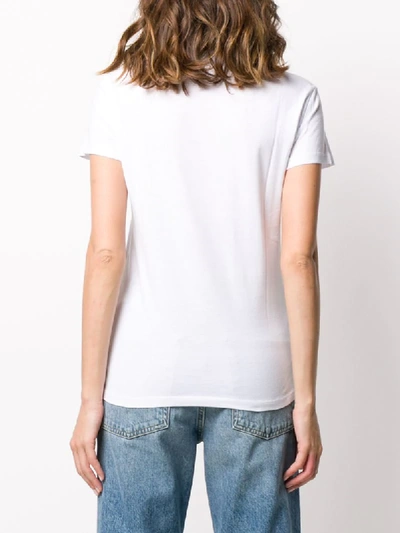 Shop Liu •jo Safari Playa Embellished T-shirt In White