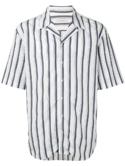 Shop Cerruti 1881 Striped Short Sleeved Shirt In White