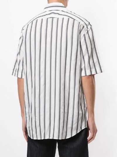 Shop Cerruti 1881 Striped Short Sleeved Shirt In White