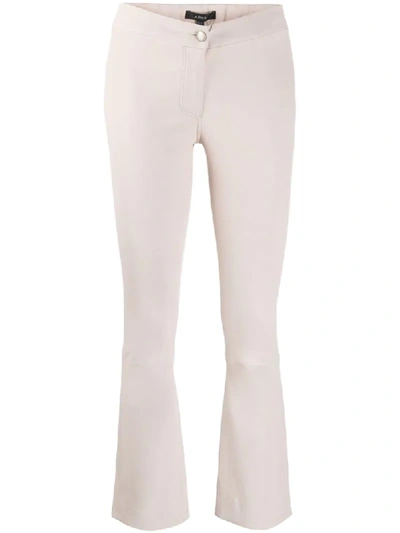 Shop Arma Cropped Flared Trousers In Neutrals