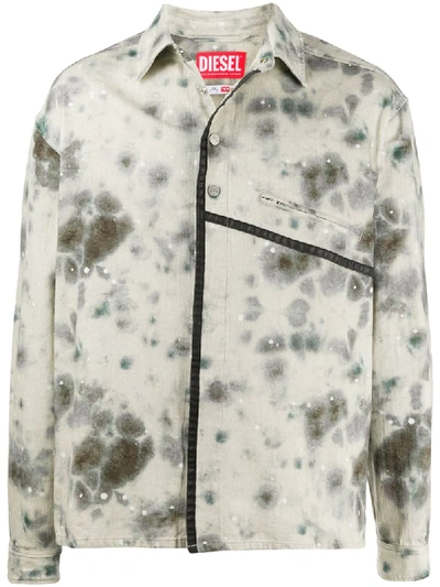 Shop A-cold-wall* X Diesel Red Tag Stain-print Lightweight Jackets In Neutrals