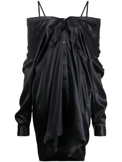 Shop Andrea Ya'aqov Openable Shirt In Black