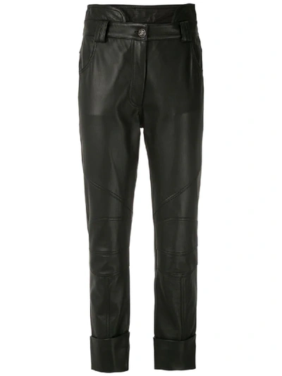 Shop Andrea Bogosian Ronin Leather Trousers In Black