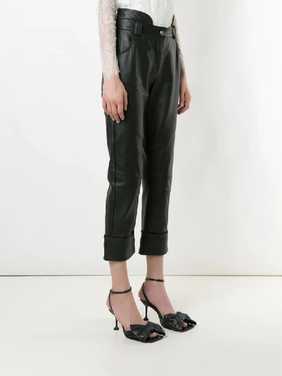 Shop Andrea Bogosian Ronin Leather Trousers In Black